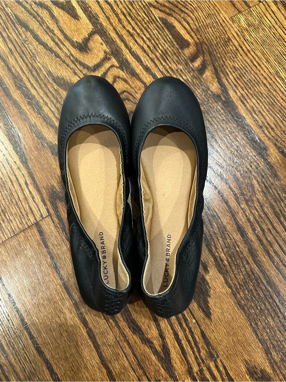Lucky Brand Black Leather Ballet Flats - Picture 3 of 4